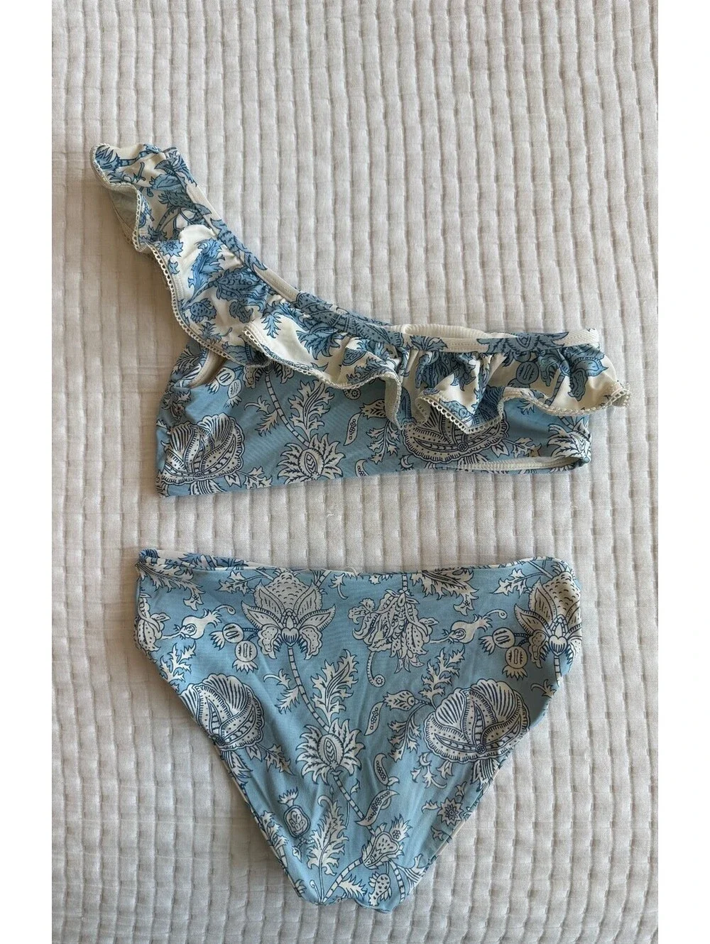 Roller Rabbit Kids Blue Ruffle Bikini Two-Piece Swimsuit Size 10/12
